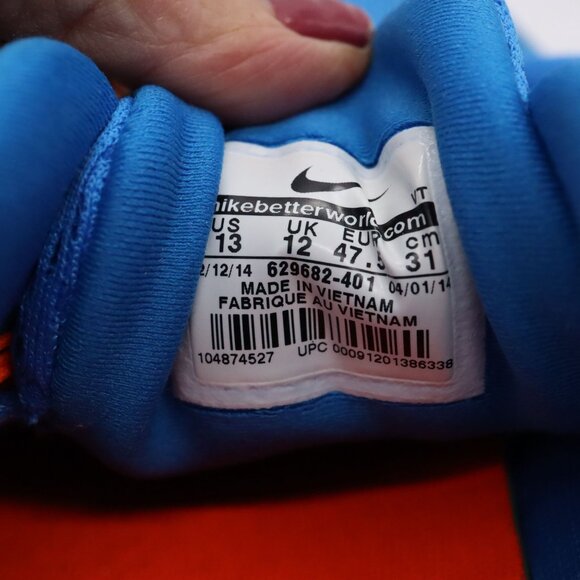 Nike LunarEclipse 4 Mens Sz 13 - Blue / Orange 629682-401 - Picture 14 of 14